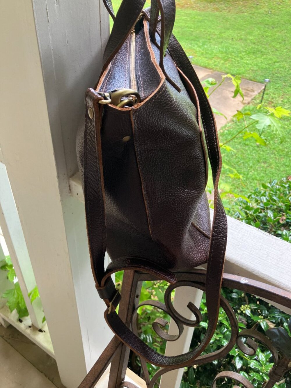 Portland Leather Medium Crossbody Tote - Picture 3 of 5
